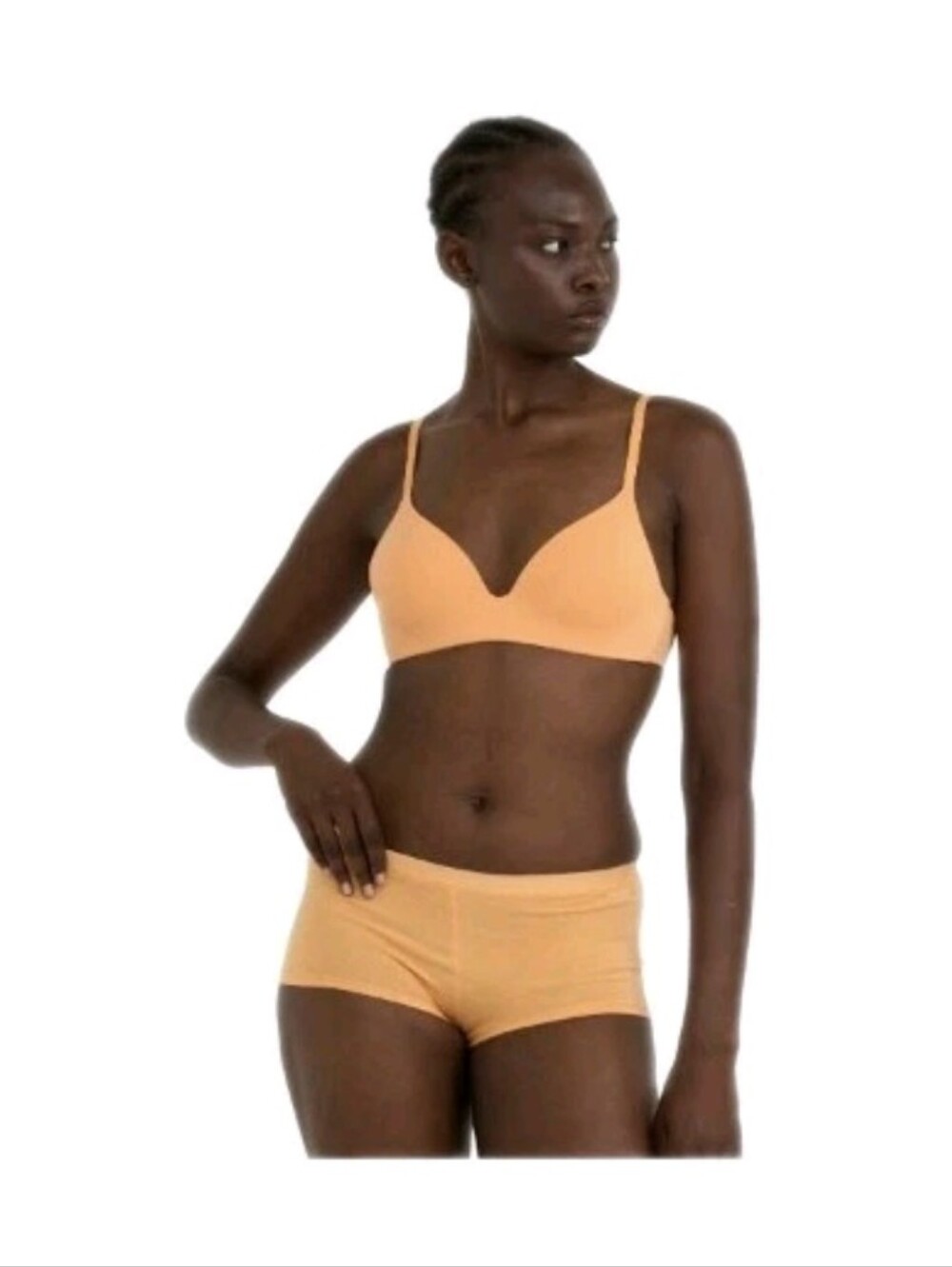 Organic Basics Core Wireless Plunge Bra Papaya 38D NWT